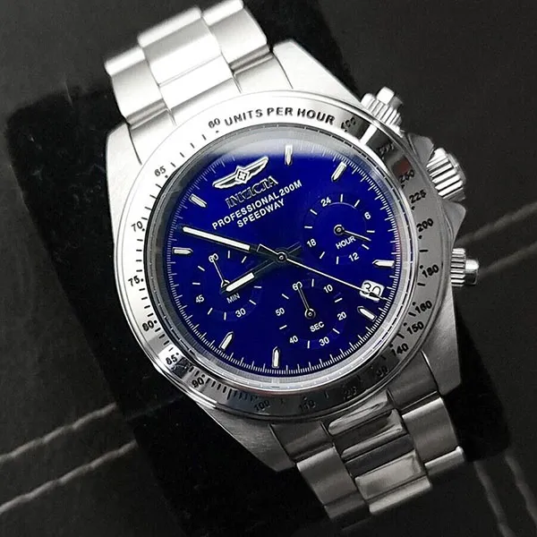 Đồng Hồ Nam Invicta Speedway Chronograph GMT Quartz Blue Dial Men Watch 37169 Màu Xanh Bạc - Đồng hồ - Vua Hàng Hiệu