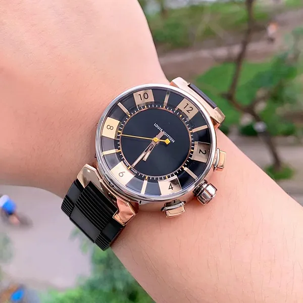 Đồng Hồ Nam Louis Vuitton LV Tambour Q118N Màu Đen