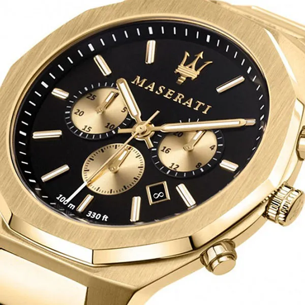Đồng Hồ Nam Maserati Stile Automatic Men's Watch R8873642001 Màu Đen Vàng