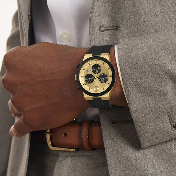 Đồng Hồ Nam Movado 3600895 Bold Fusion Chronograph Quartz Bronze Màu Vàng Đen