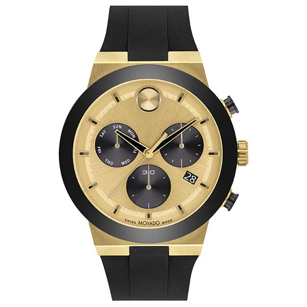 Đồng Hồ Nam Movado 3600895 Bold Fusion Chronograph Quartz Bronze Màu Vàng Đen