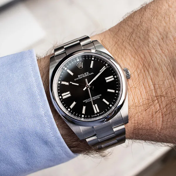 Đồng Hồ Nam Rolex Oyster Perpetual 41mm Dial Black 124300 Màu Bạc - Đồng hồ - Vua Hàng Hiệu