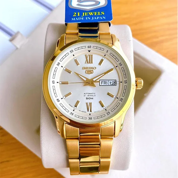 Đồng Hồ Nam Seiko 5 SNKP20J1 Màu Vàng Gold