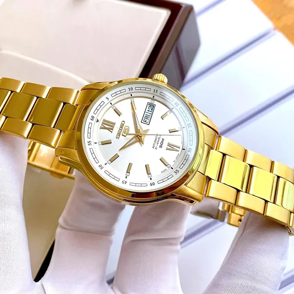 Đồng Hồ Nam Seiko 5 SNKP20J1 Màu Vàng Gold