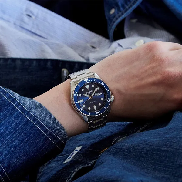 Đồng Hồ Nam Seiko 5 Sport SRPD51K1 Màu Bạc Xanh Lam