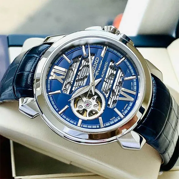Đồng Hồ Nam Seiko Automatic Premier SSA399J1 Màu Xanh Navy Bạc