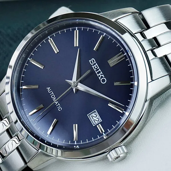Đồng Hồ Nam Seiko Essentials Automatic SRPH87 Màu Xanh Bạc