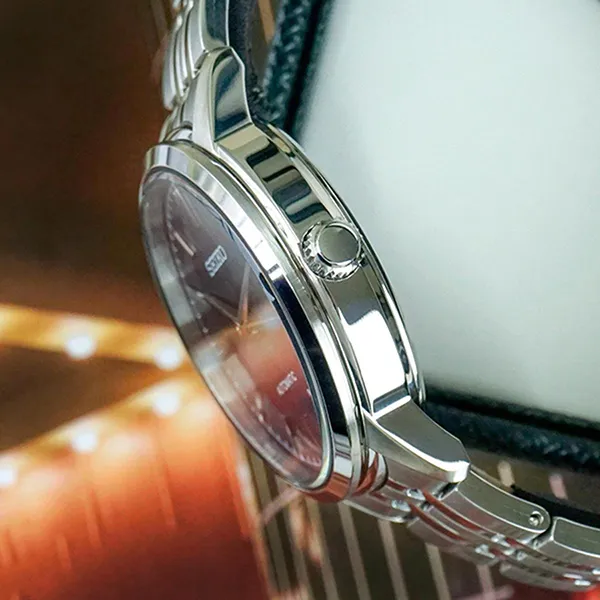 Đồng Hồ Nam Seiko Essentials Automatic SRPH87 Màu Xanh Bạc