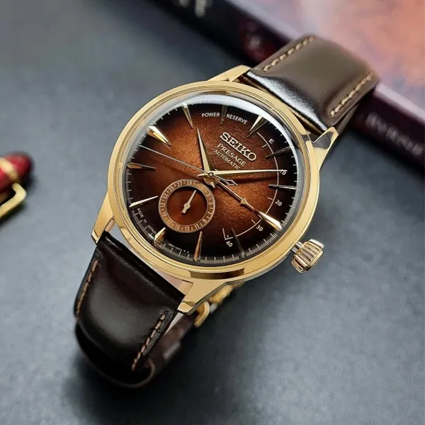 Đồng Hồ Nam Seiko Presage Cocktail Limited SSA392J1 Màu Nâu Vàng