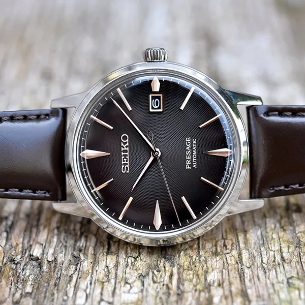 Đồng Hồ Nam Seiko Presage Cocktail SRPJ17J1 Màu Nâu Đen