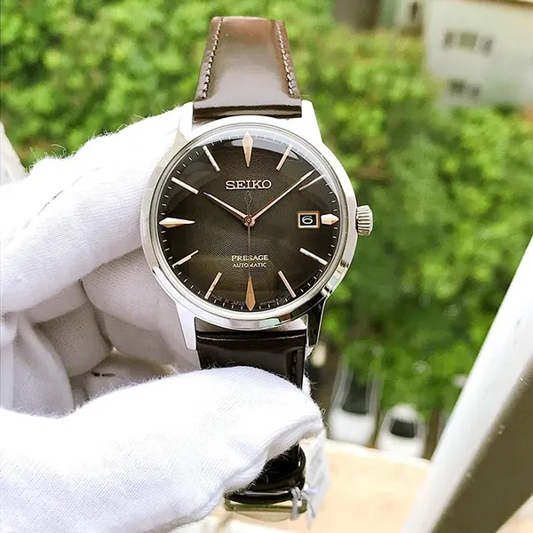 Đồng Hồ Nam Seiko Presage Cocktail SRPJ17J1 Màu Nâu Đen