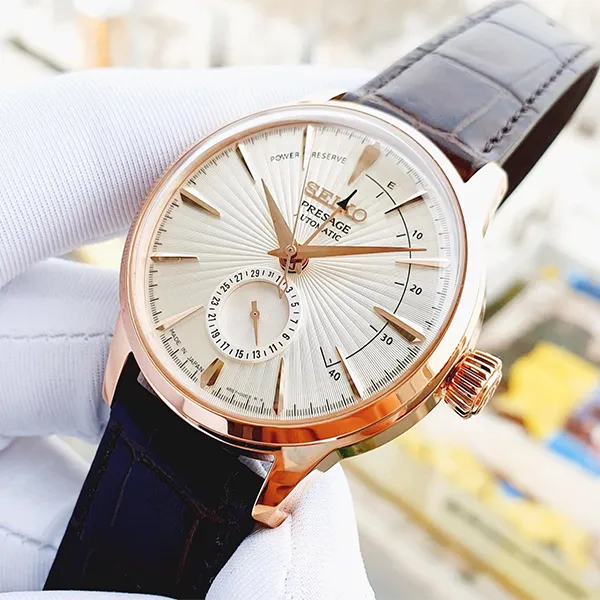 Đồng Hồ Nam Seiko Presage Cocktail SSA346J1 Màu Nâu Vàng Hồng