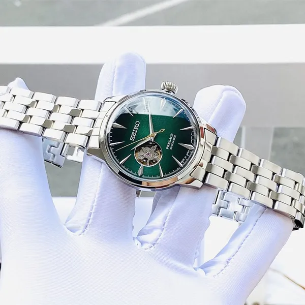 Đồng Hồ Nam Seiko Presage Cocktail SSA441J1 Màu Bạc Xanh Lá