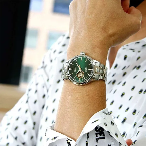 Đồng Hồ Nam Seiko Presage Cocktail SSA441J1 Màu Bạc Xanh Lá