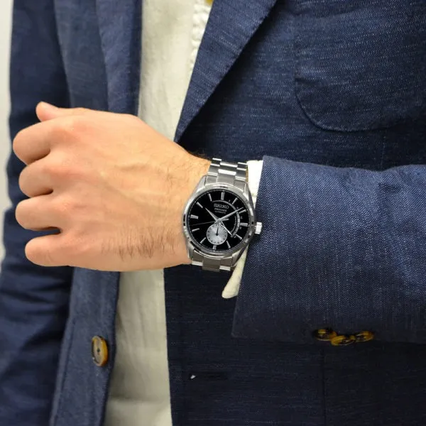 Đồng Hồ Nam Seiko Presage SSA351J1 Màu Bạc Đen