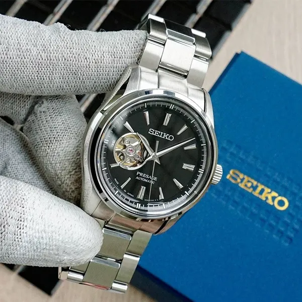 Đồng Hồ Nam Seiko Presage SSA357J1 Màu Bạc Đen - Đồng hồ - Vua Hàng Hiệu