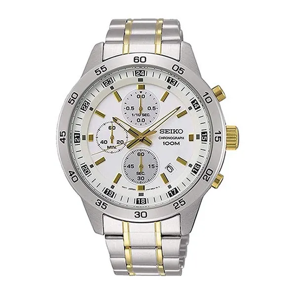 Đồng Hồ Nam Seiko Quartz SKS643P1 Chronograph 44mm Màu Bạc Trắng - Đồng hồ - Vua Hàng Hiệu