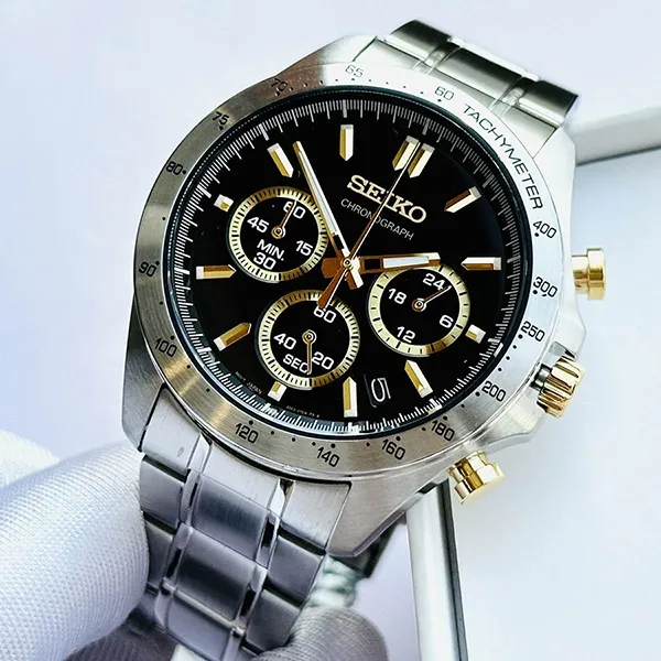 Đồng Hồ Nam Seiko Spirit Chronograph SBTR015 Màu Đen Bạc - Đồng hồ - Vua Hàng Hiệu