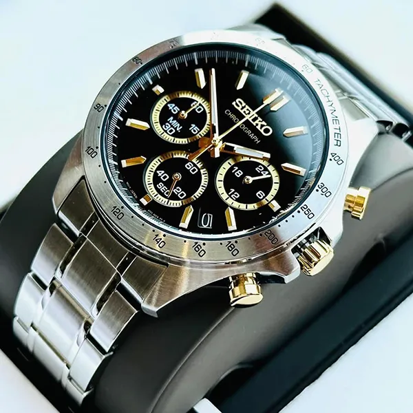 Đồng Hồ Nam Seiko Spirit Chronograph SBTR015 Màu Đen Bạc - Đồng hồ - Vua Hàng Hiệu
