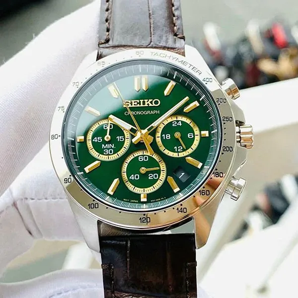 Đồng Hồ Nam Seiko Spirit Chronograph SBTR017 Quartz Màu Xanh Green