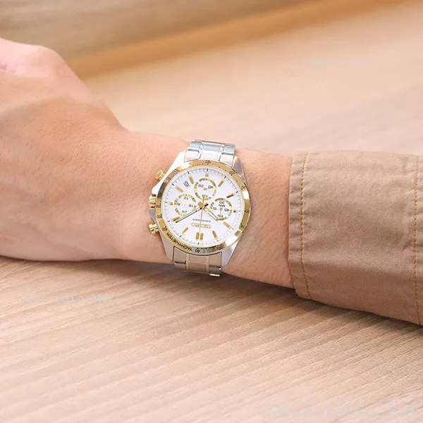 Đồng Hồ Nam Seiko Spirit Chronograph SBTR024 Màu Bạc-Vàng Gold - Đồng hồ - Vua Hàng Hiệu