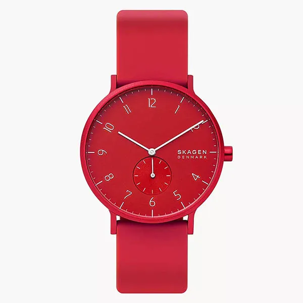 Đồng Hồ Nam Skagen Aaren Kulor Poppy Silicone SKW6512 Màu Đỏ - Đồng hồ - Vua Hàng Hiệu