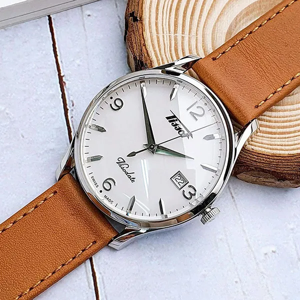 Đồng Hồ Nam Tissot Heritage Visodate 40mm T1184101627700 Màu Nâu Trắng