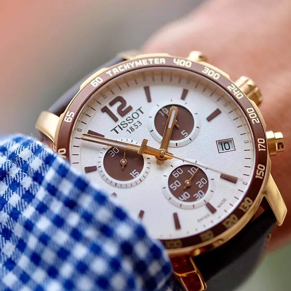 Đồng Hồ Nam Tissot Quickster T095.417.36.037.01 Màu Nâu Trắng - Đồng hồ - Vua Hàng Hiệu