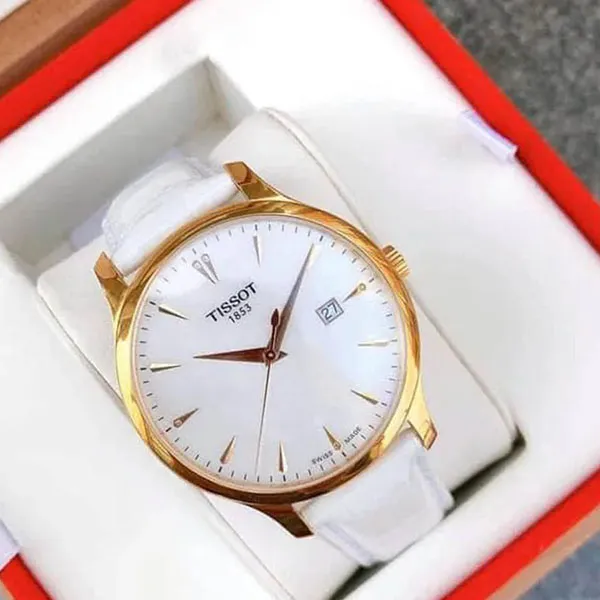 Đồng Hồ Nam Tissot Tradition Quartz T063.610.36.116.01 Màu Trắng/ Vàng Hồng - Đồng hồ - Vua Hàng Hiệu