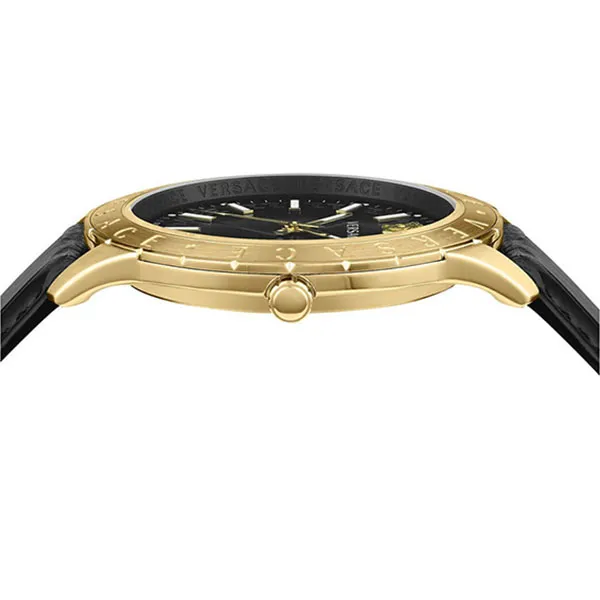 Đồng Hồ Nam Versace Men's VE2C00721 Univers 42mm Quartz Watch Màu Đen Vàng