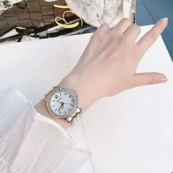 Đồng Hồ Nữ Bulova Quartz 98L249 Diamond Accent Markers Gold Stainless Steel Watch Màu Bạc - Đồng hồ - Vua Hàng Hiệu