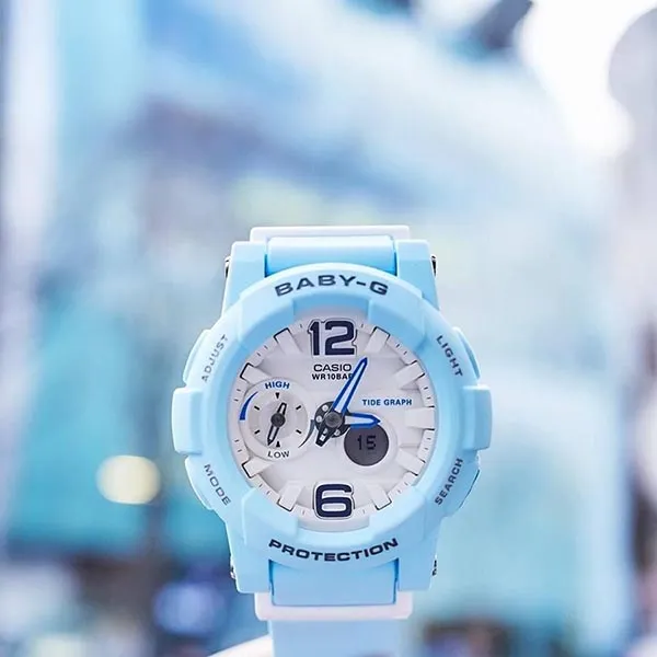 Đồng Hồ Nữ Casio Baby G Quartz BGA-180BE-2B Màu Xanh Dương - Đồng hồ - Vua Hàng Hiệu