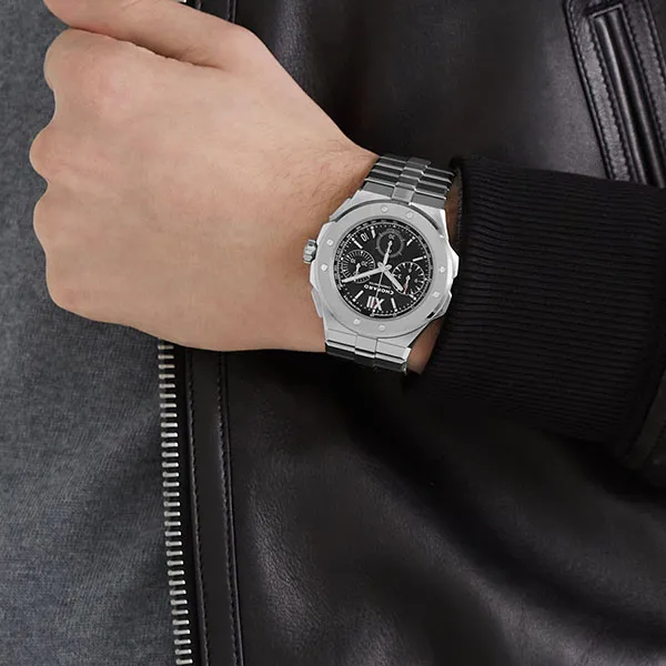Đồng Hồ Nữ Chopard Alpine Eagle Xl Chrono 298609-3002 Màu Bạc Đen