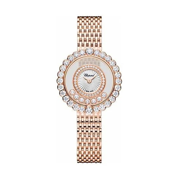 Đồng Hồ Nữ Chopard Happy Diamonds 204180-5201 Icons 18K 30.3mm Màu Vàng Hồng