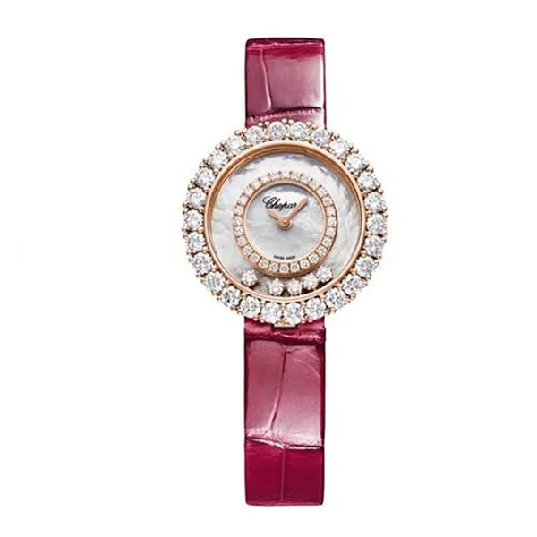 Đồng Hồ Nữ Chopard Happy Diamonds 205369-5001 18K Màu Đỏ Trắng