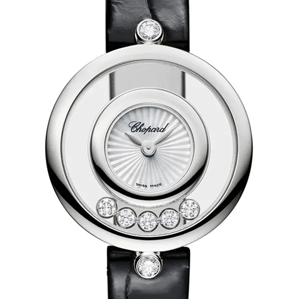 Đồng Hồ Nữ Chopard Happy Diamonds 209415-1001 Icons Watch 26mm Màu Đen Bạc