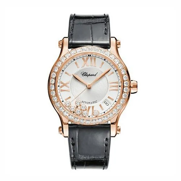 Đồng Hồ Nữ Chopard Happy Sport 274808-5003 Diamonds 36mm Màu Đen Trắng - Đồng hồ - Vua Hàng Hiệu