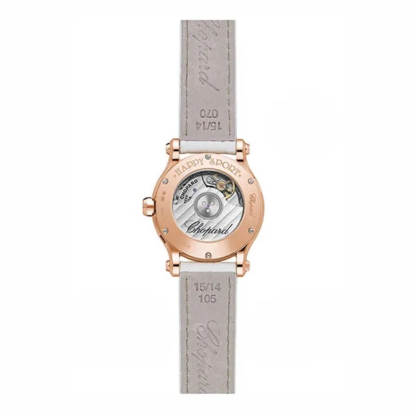 Đồng Hồ Nữ Chopard Happy Sport 274893-5010 Auto 18K Diamond 30mm White Màu Bạc / Vàng Hồng