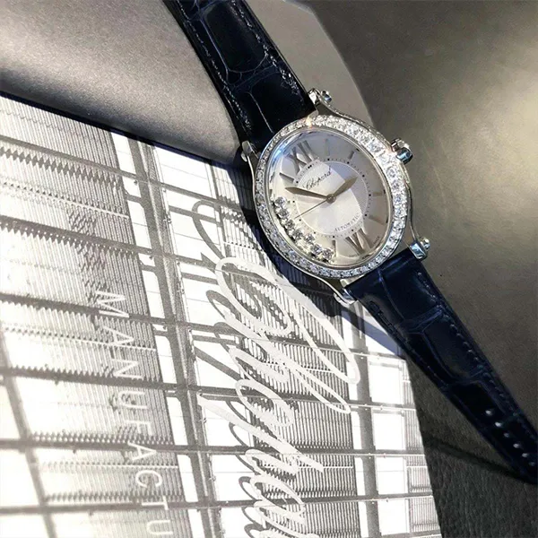Đồng Hồ Nữ Chopard Happy Sport 278602-3003 Diamonds Màu Xanh Navy Bạc