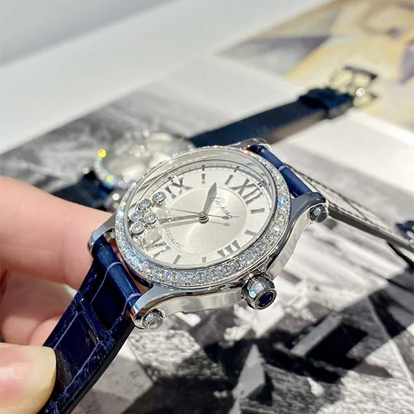 Đồng Hồ Nữ Chopard Happy Sport 278608-3003 Màu Xanh Navy Bạc - Đồng hồ - Vua Hàng Hiệu