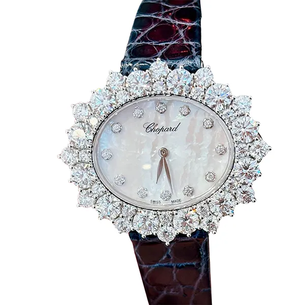 Đồng Hồ Nữ Chopard L’Heure Du Diamant Oval Medium Size 36mm Màu Đen