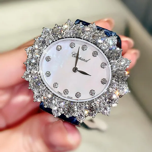 Đồng Hồ Nữ Chopard L’Heure Du Diamant Oval Medium Size 36mm Màu Đen