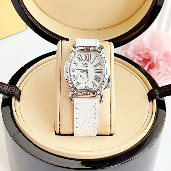 Đồng Hồ Nữ Fendi Selleria Ladies Leather Watch Màu Trắng