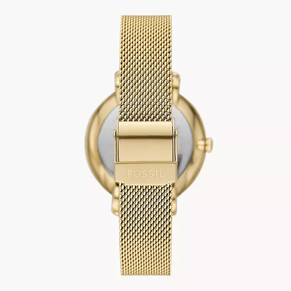 Đồng Hồ Nữ Fossil Jacqueline Gold-Tone Stainless Steel Mesh Watch ES5316 Màu Vàng Gold - Đồng hồ - Vua Hàng Hiệu