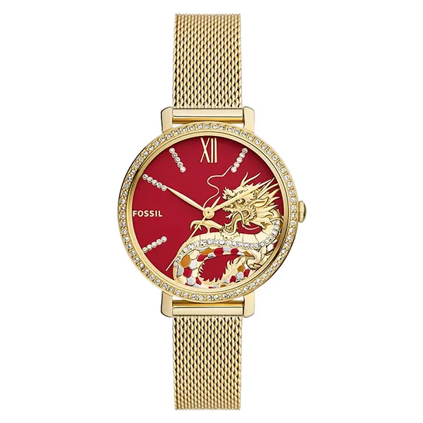 Đồng Hồ Nữ Fossil Jacqueline Gold-Tone Stainless Steel Mesh Watch ES5316 Màu Vàng Gold - Đồng hồ - Vua Hàng Hiệu