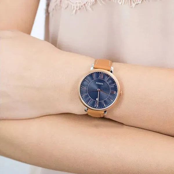 Đồng Hồ Nữ Fossil Jacqueline Luggage Watch ES4274 Màu Xanh Nâu