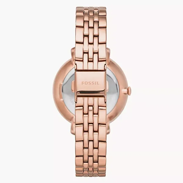 Đồng Hồ Nữ Fossil Jacqueline Rose Gold-Tone Stainless Steel Watch ES3546 Màu Vàng Hồng
