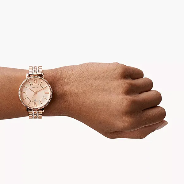 Đồng Hồ Nữ Fossil Jacqueline Rose Gold-Tone Stainless Steel Watch ES3546 Màu Vàng Hồng