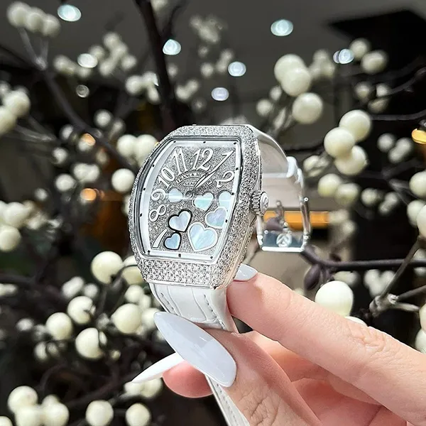 Đồng Hồ Nữ Franck Muller V32 Vanguard Lady Heart Màu Trắng