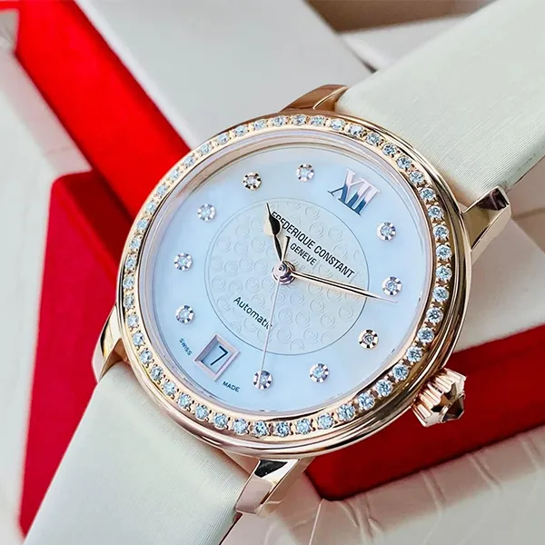 Đồng Hồ Nữ Frederique Constant Automatic Diamond Ladies Watch 303WHD2PD4 Màu Kem